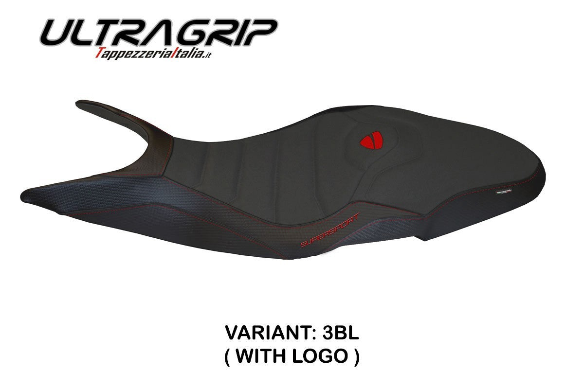 Seat cover compatible - Ducati Super Sport 2017 - 2024 - mod Pistoia 1 Ultragrip