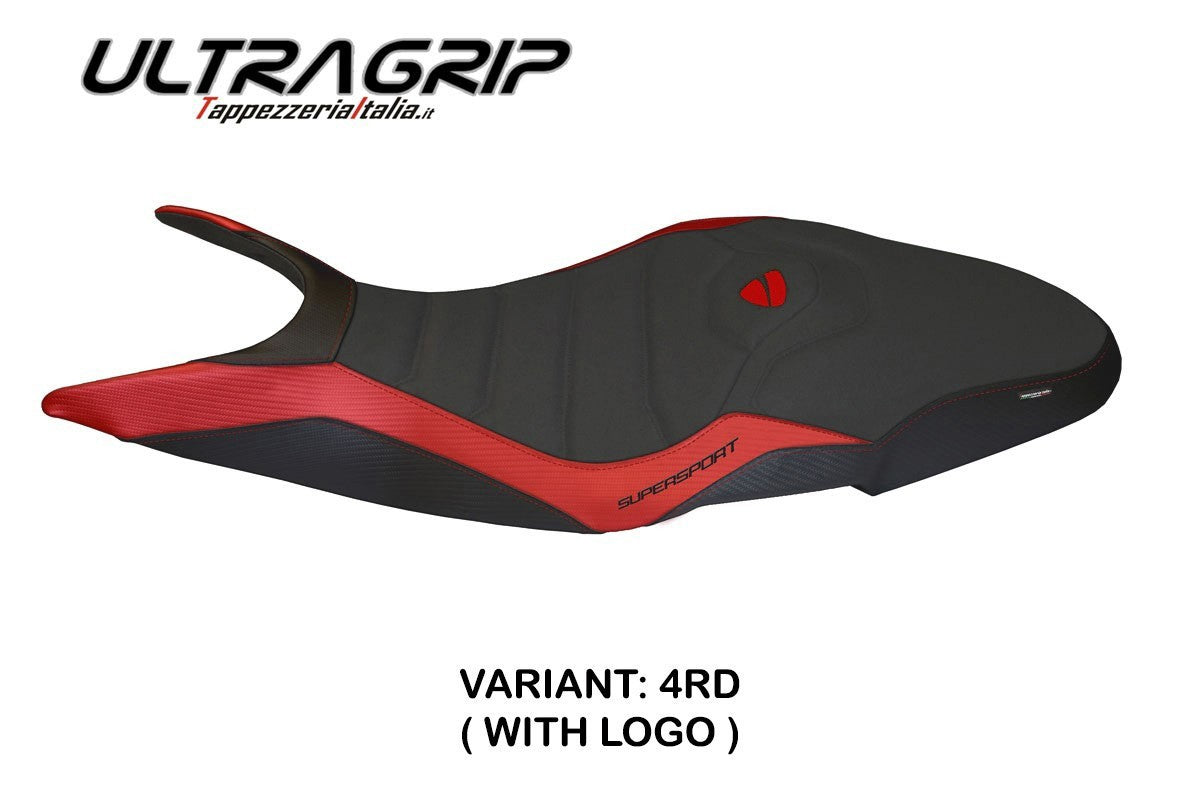 Seat cover compatible - Ducati Super Sport 2017 - 2024 - mod Pistoia 1 Ultragrip
