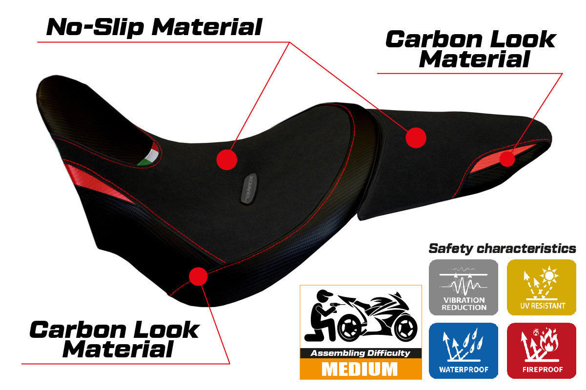 Seat cover compatible - Ducati X Diavel 2016 - 2024 - mod Castelbuono