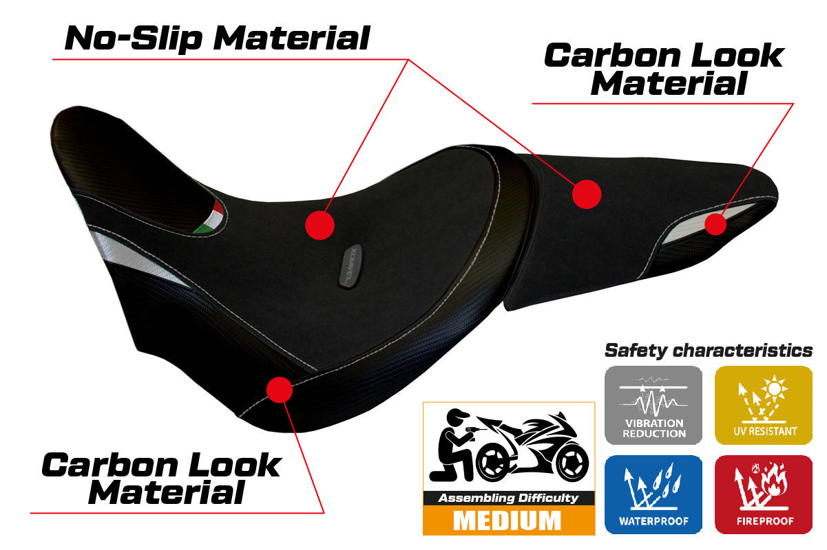 Seat cover compatible - Ducati X Diavel 2016 - 2024 - mod Castelbuono