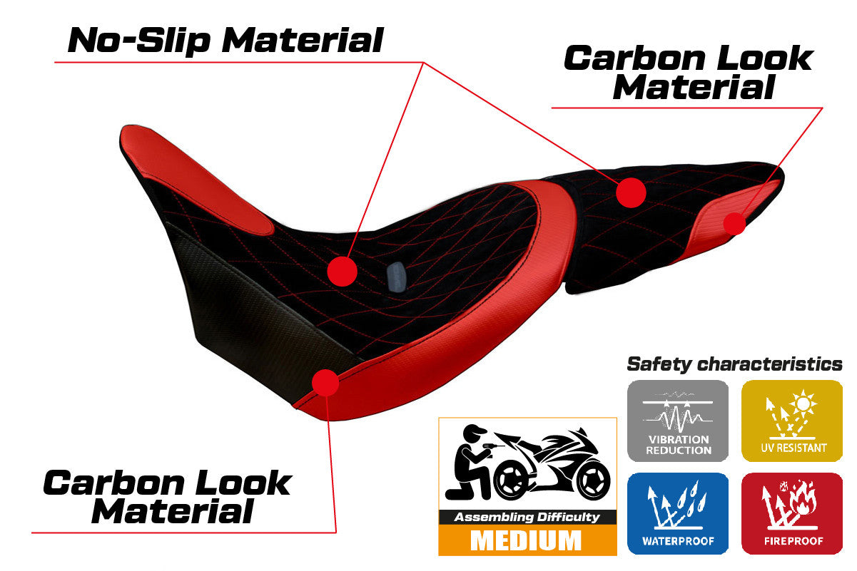 Seat cover compatible - Ducati X Diavel 2016 - 2024 - mod Ferrara