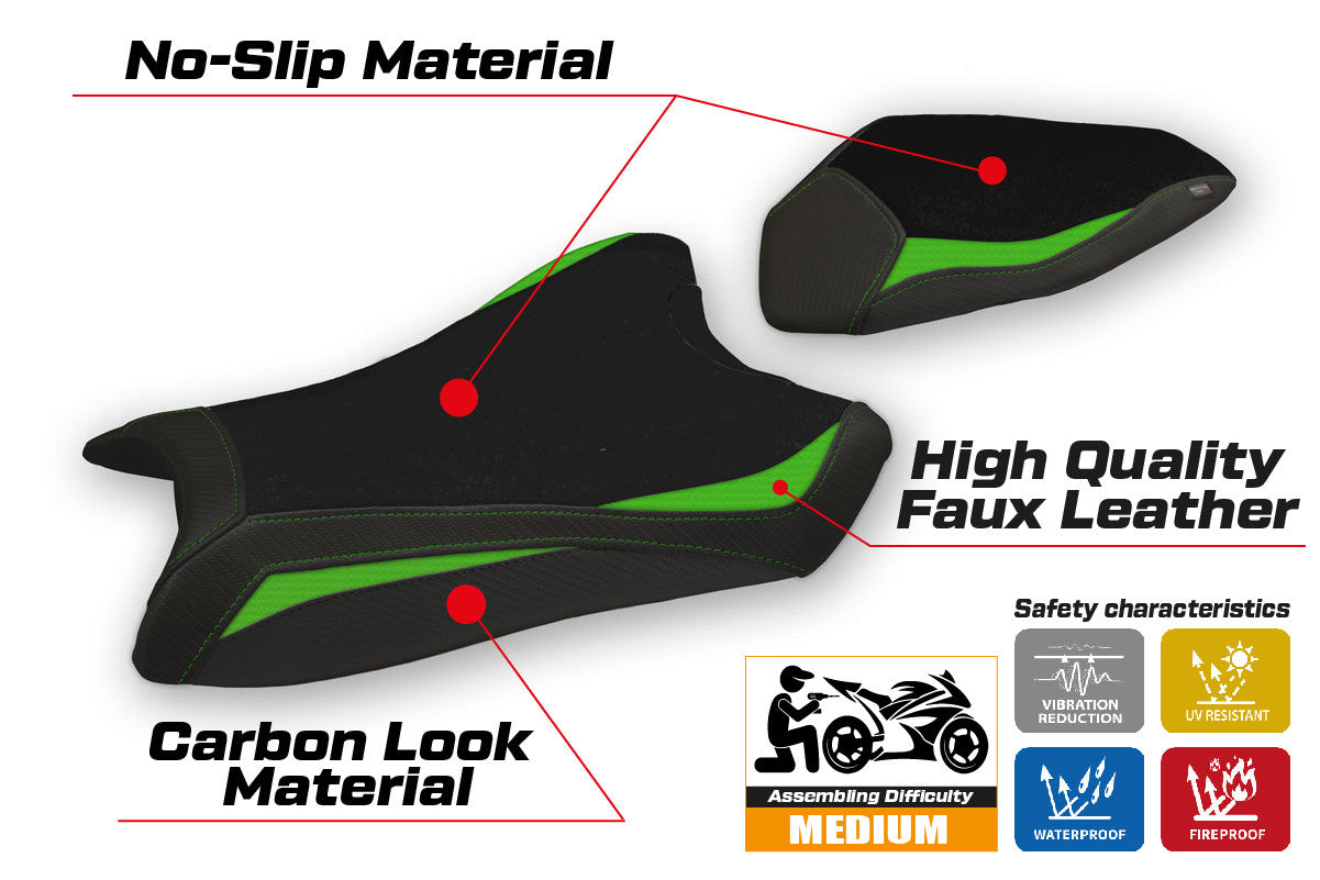 Seat cover compatible - Kawasaki Ninja ZX 6 R 2019-2025 - mod Gaviao