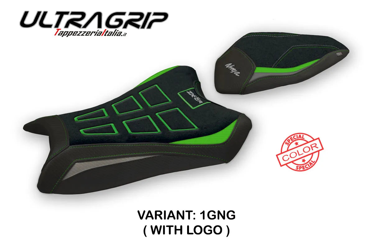 Seat cover compatible - Kawasaki Ninja ZX 6 R 2019-2025 - mod Nelas Special Color Ultragrip
