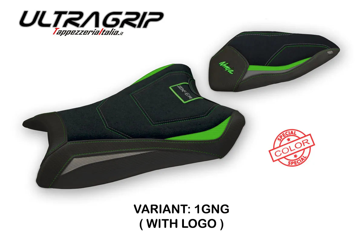 Seat cover compatible - Kawasaki Ninja ZX 6 R 2019-2025 - mod Tomar Special Color Ultragrip