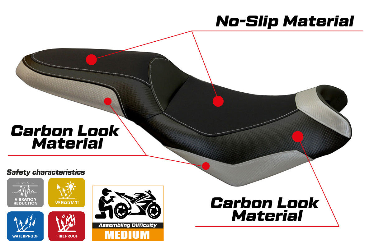 Seat cover compatible - Kawasaki Versys 650 2007-2025 - mod Elba 2