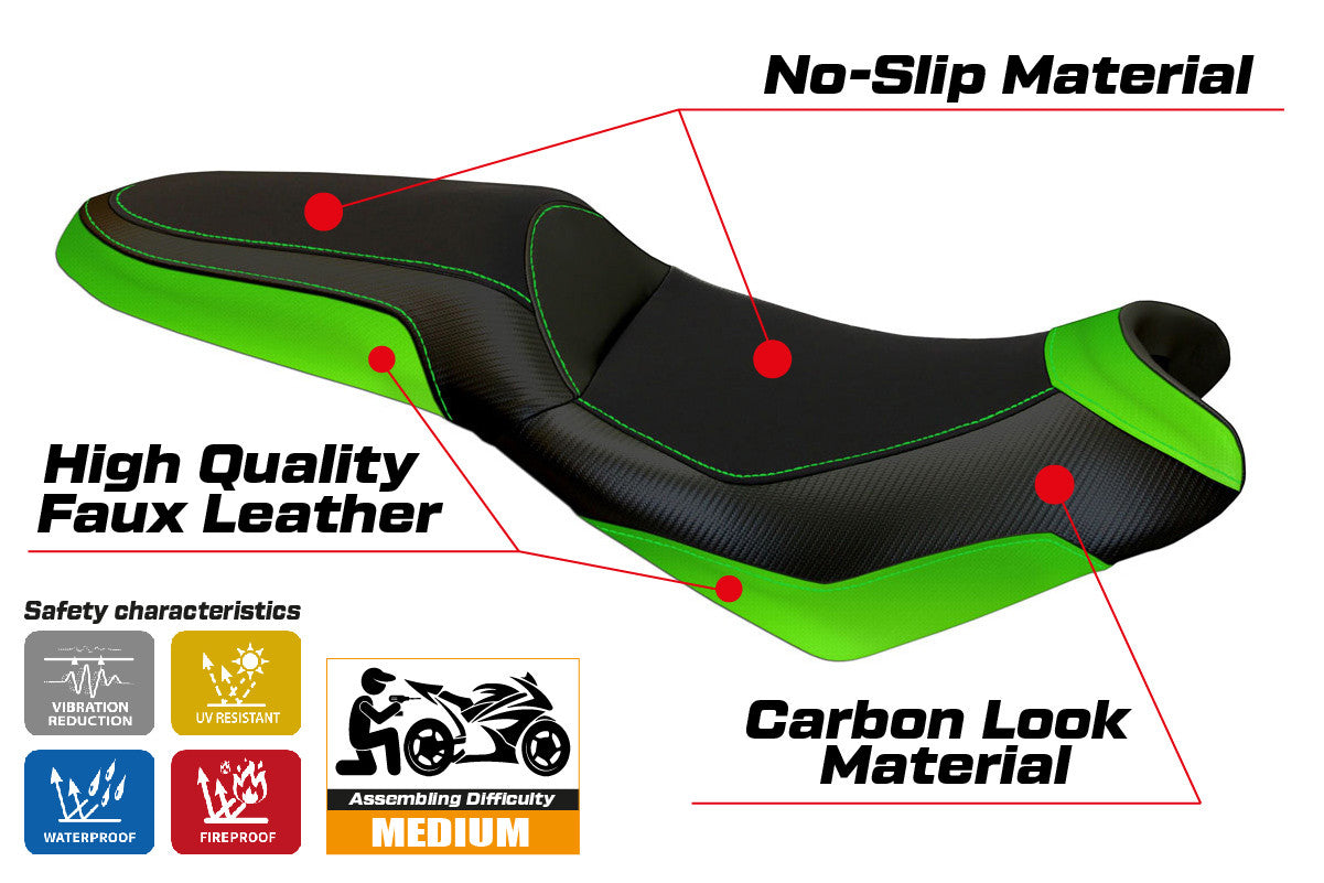 Seat cover compatible - Kawasaki Versys 650 2007-2025 - mod Elba 2