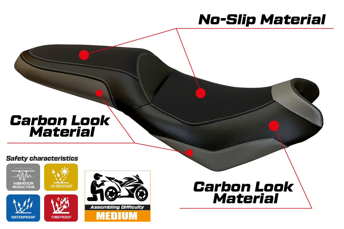 Seat cover compatible - Kawasaki Versys 650 2007-2025 - mod Elba 2
