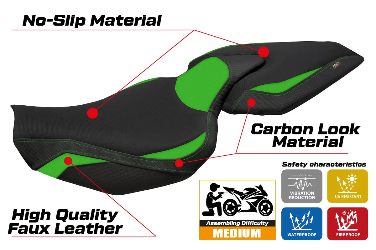 Seat cover compatible - Kawasaki Z 1000 2014 - 2021 - mod Mellby 1