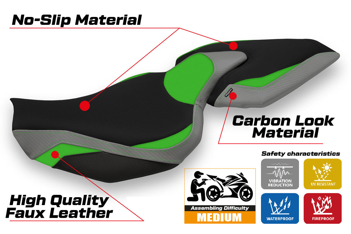 Seat cover compatible - Kawasaki Z 1000 2014 - 2021 - mod Mellby Special Color