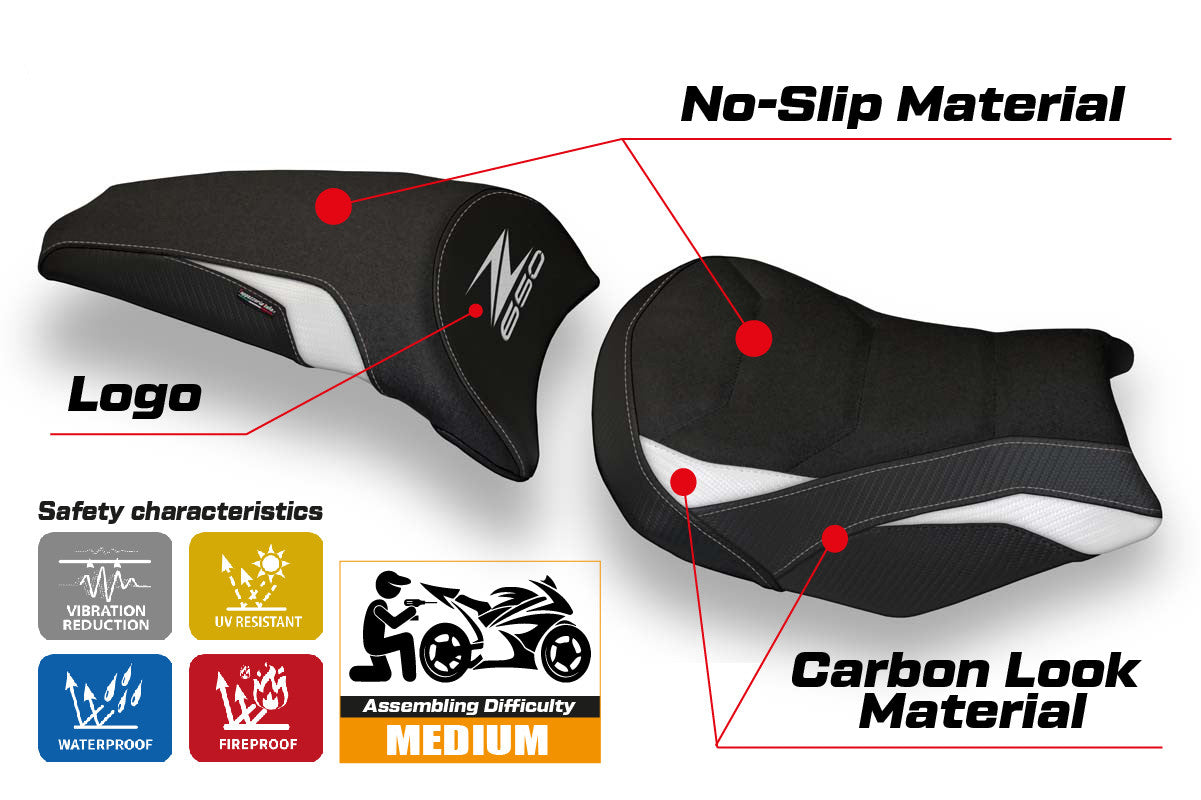 Seat cover compatible - Kawasaki Z 650 2017-2025 - mod Scopeti 1 Ultragrip