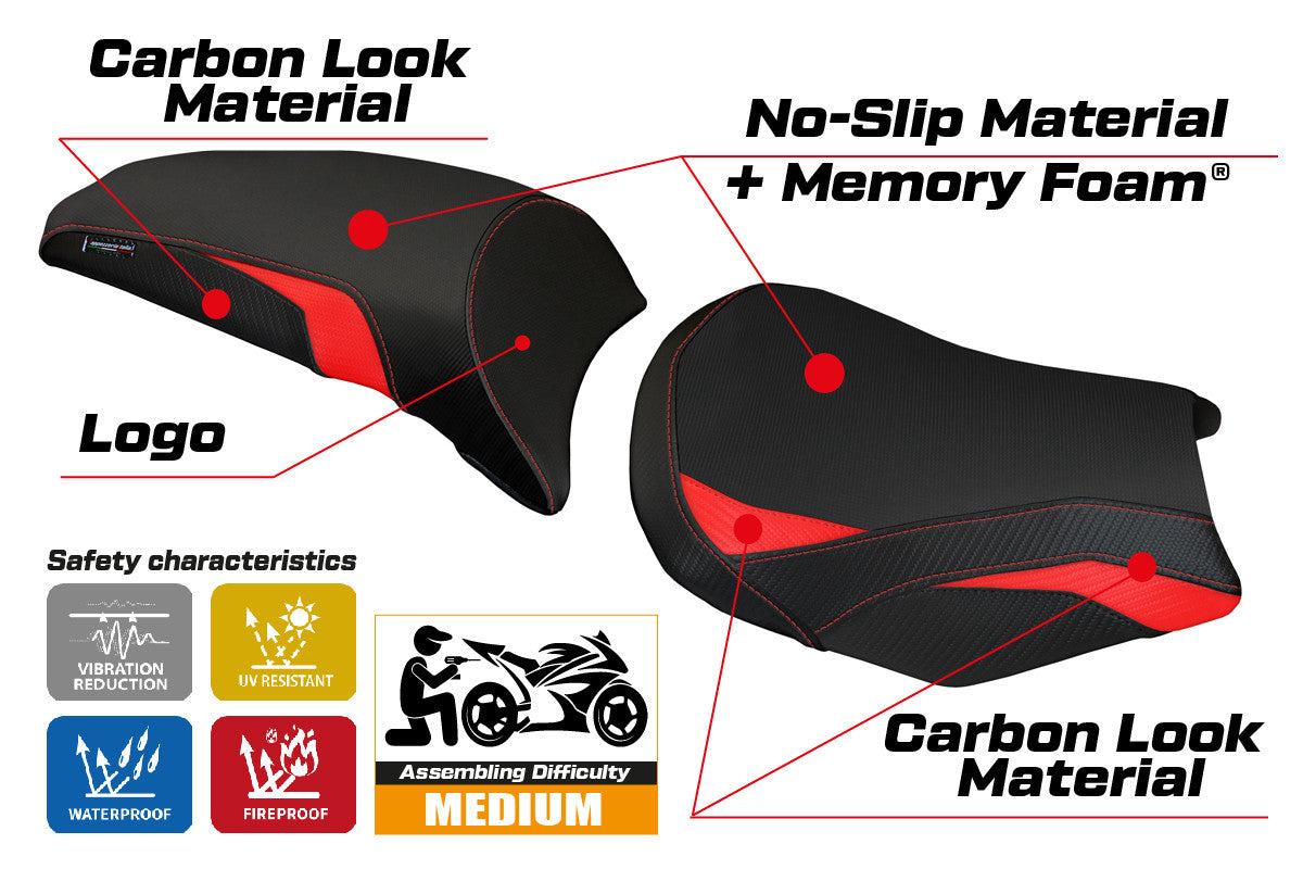 Seat cover compatible - Kawasaki Z 650 2017-2025 - mod Vergato 1 Comfort System