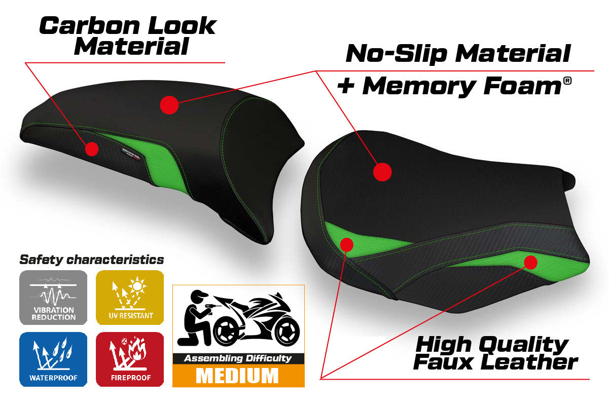 Seat cover compatible - Kawasaki Z 650 2017-2025 - mod Vergato 1 Comfort System