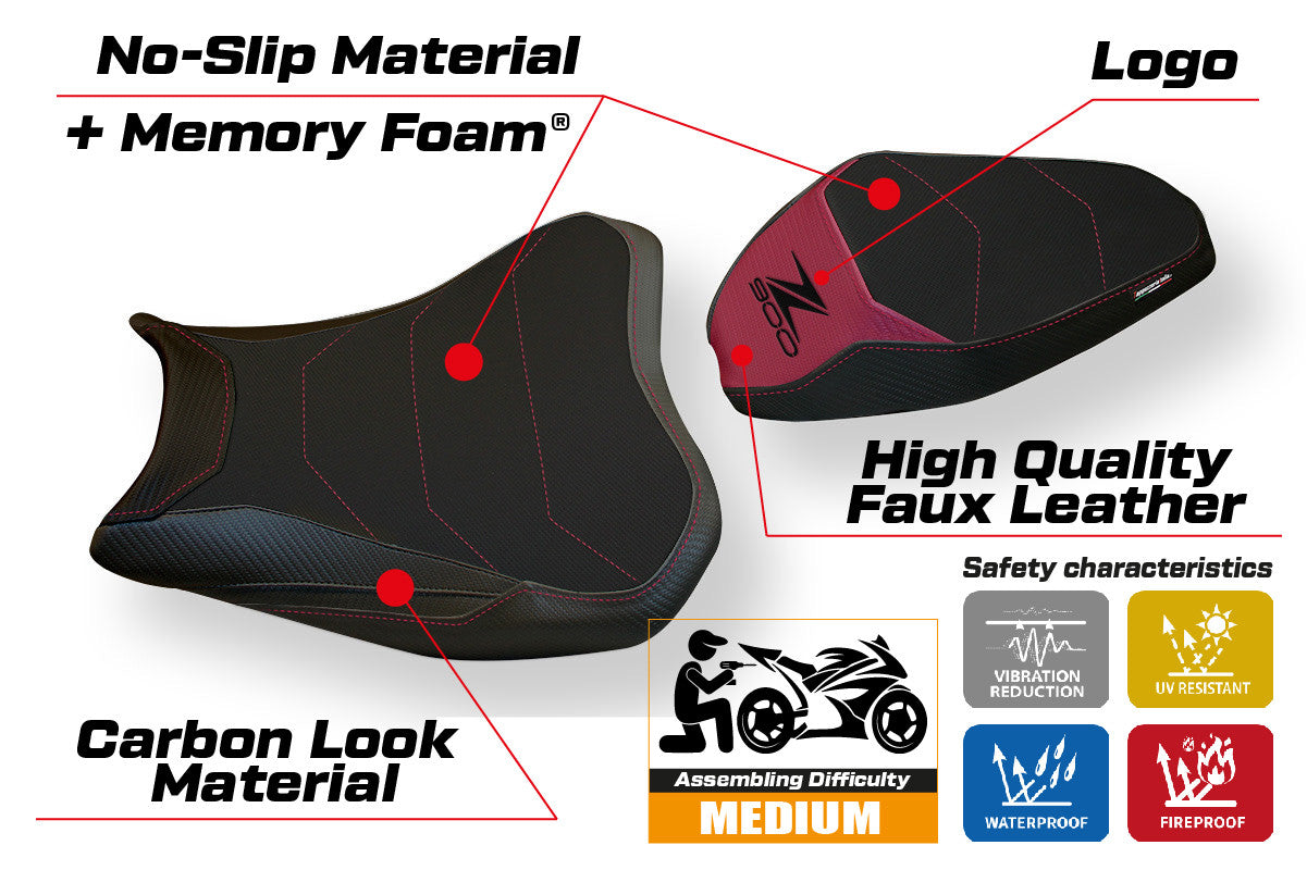 Seat cover compatible - Kawasaki Z 900 2017 - 2024 - mod Bran 3 Comfort System
