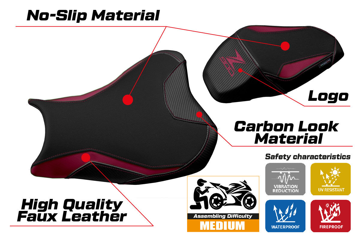 Seat cover compatible - Kawasaki Z 900 2017 - 2024 - mod Suhl 1