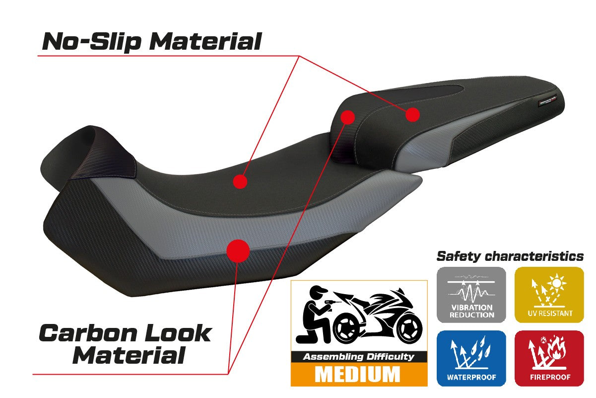 Seat cover compatible - Aprilia Caponord 1200 2013 - 2017 - mod Nuoro 2