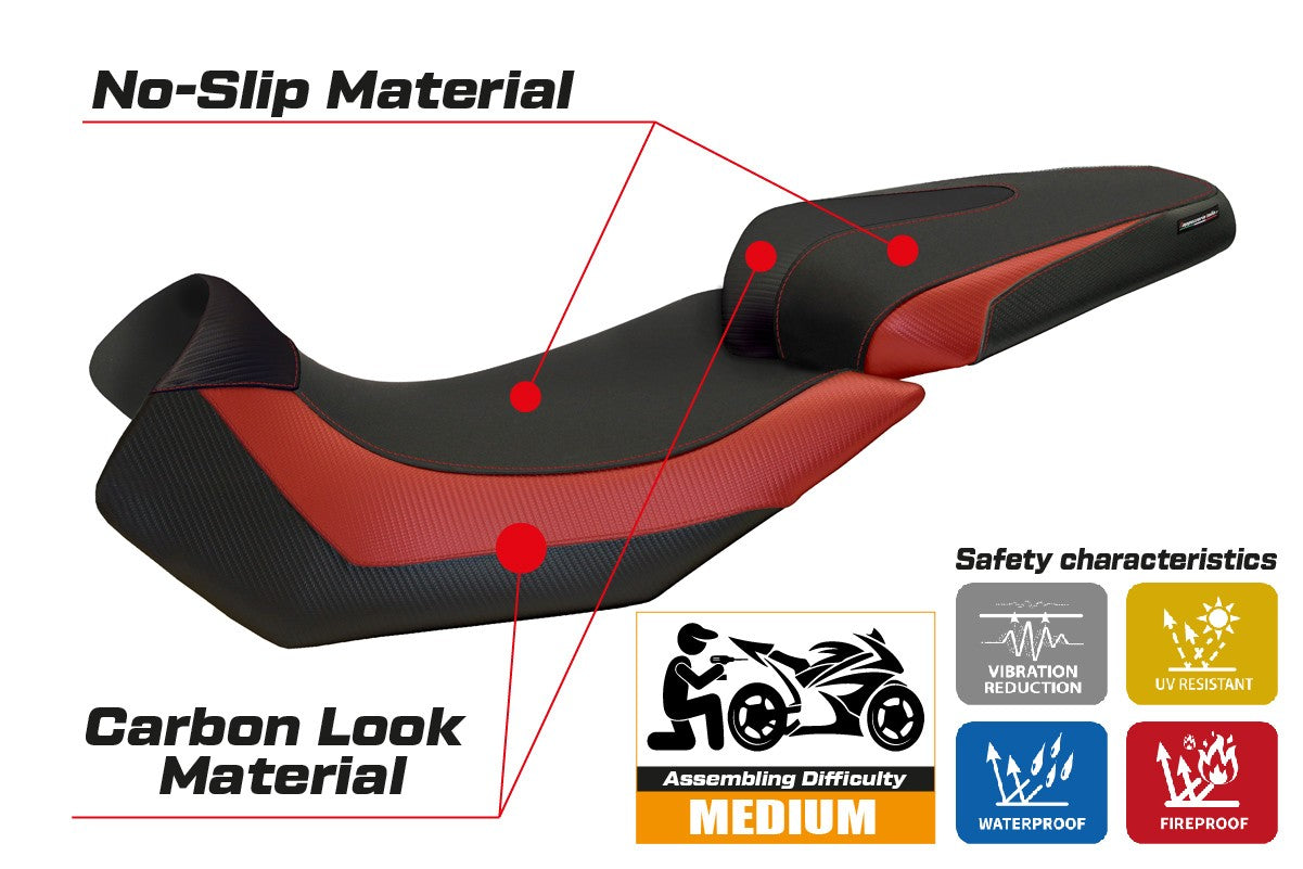 Seat cover compatible - Aprilia Caponord 1200 2013 - 2017 - mod Nuoro 2