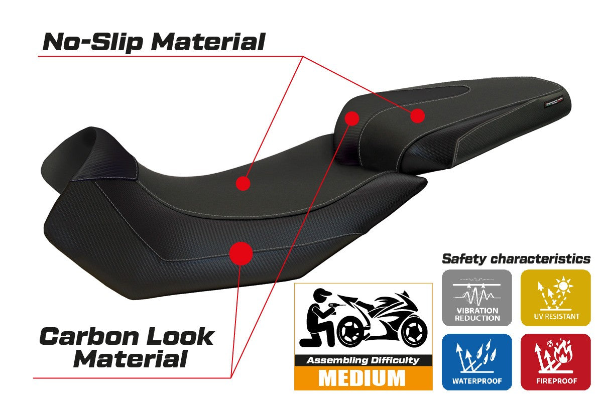 Seat cover compatible - Aprilia Caponord 1200 2013 - 2017 - mod Nuoro 2
