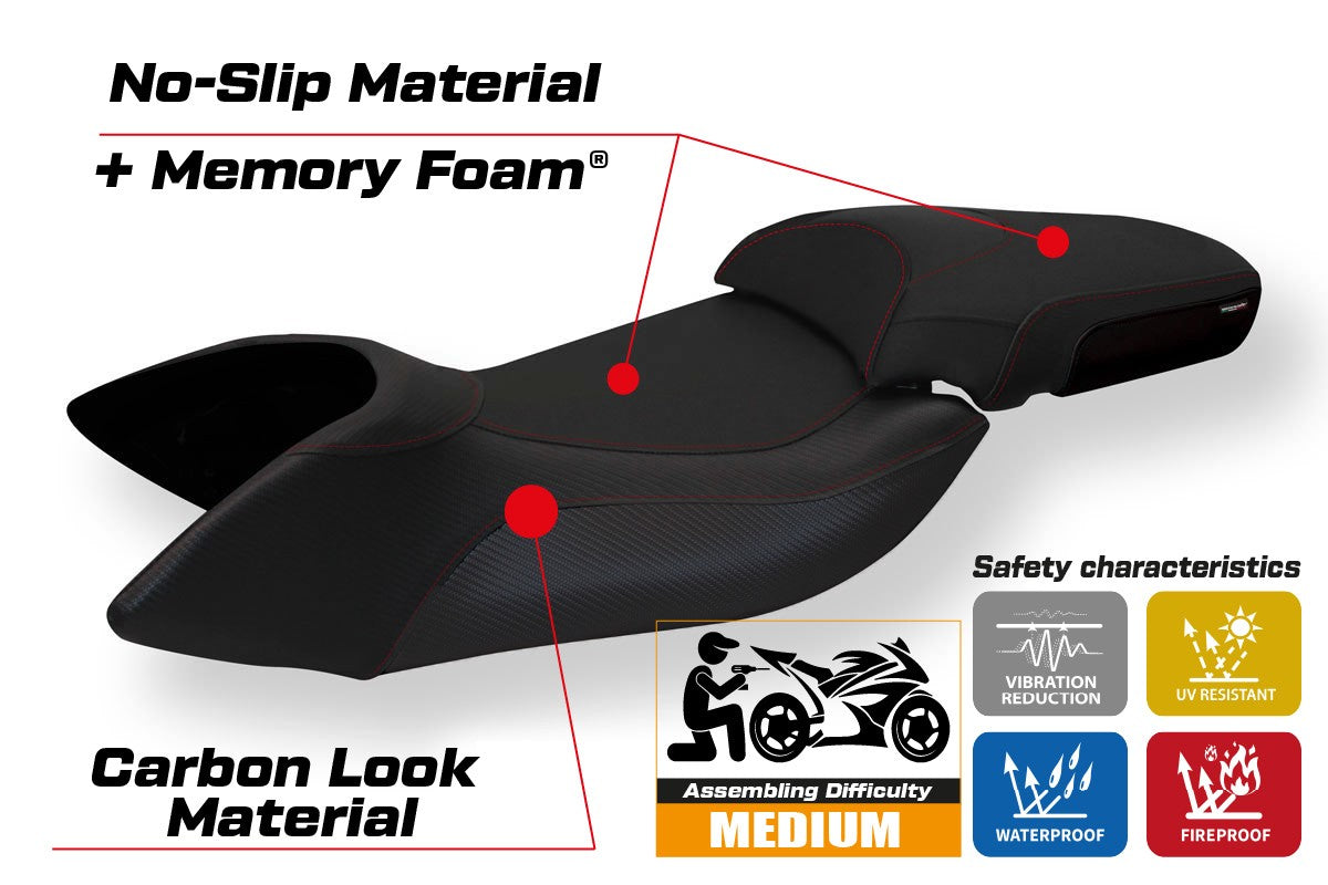Seat cover compatible - Aprilia Mana 850 2007-2016 - mod Praya 1 Comfort System