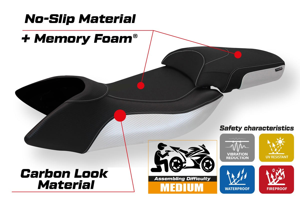 Seat cover compatible - Aprilia Mana 850 2007-2016 - mod Praya 1 Comfort System