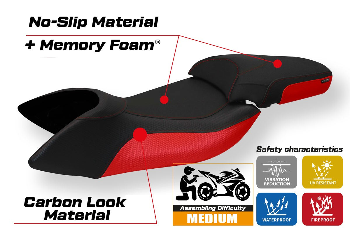 Seat cover compatible - Aprilia Mana 850 2007-2016 - mod Praya 1 Comfort System