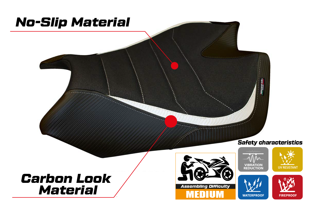 Seat cover compatible - Aprilia RSV4 2009-2020 - mod Barrie Ultragrip