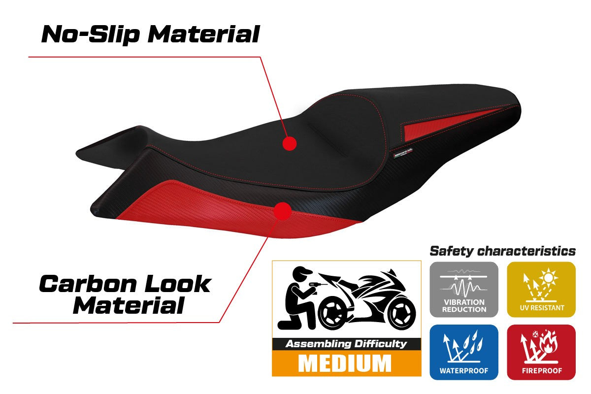 Seat cover compatible - Aprilia Shiver 2010-2020 - mod Asti 1