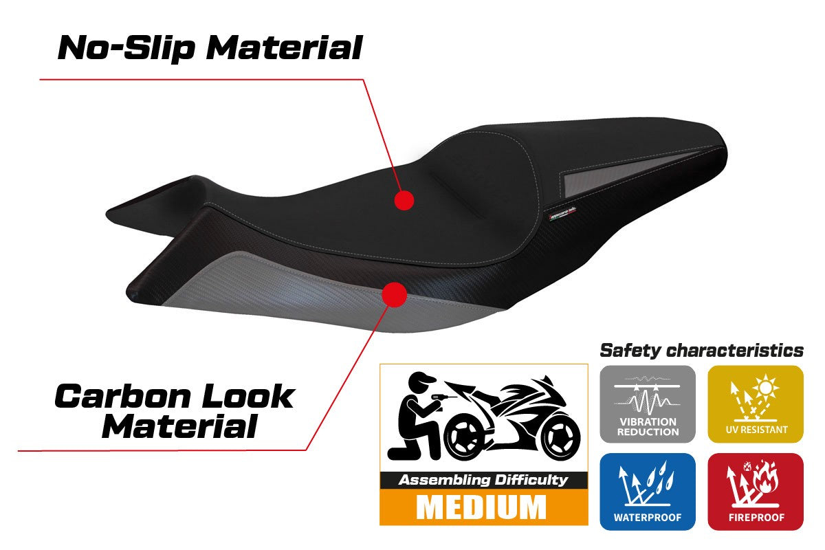 Seat cover compatible - Aprilia Shiver 2010-2020 - mod Asti 1