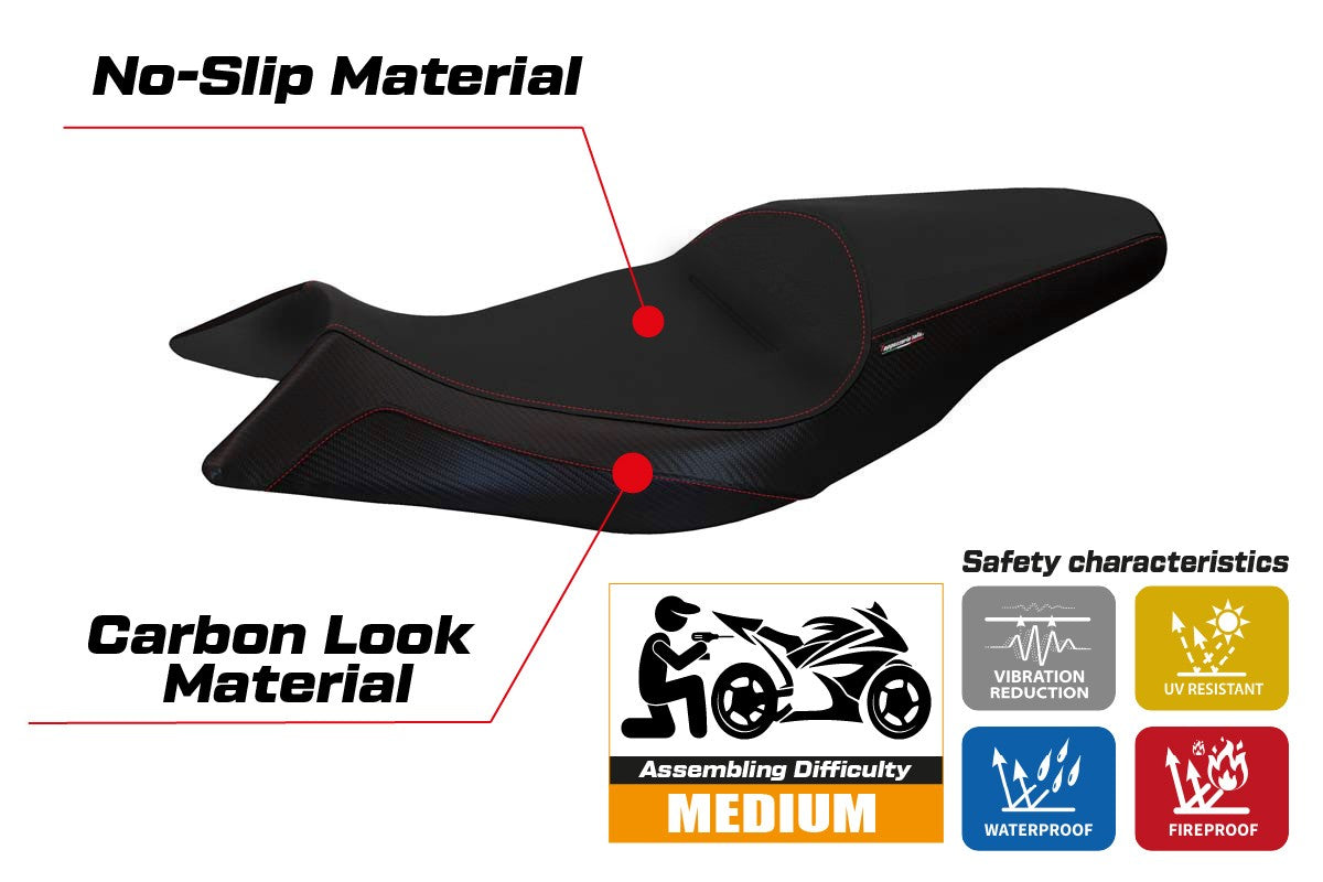 Seat cover compatible - Aprilia Shiver 2010-2020 - mod Asti 1