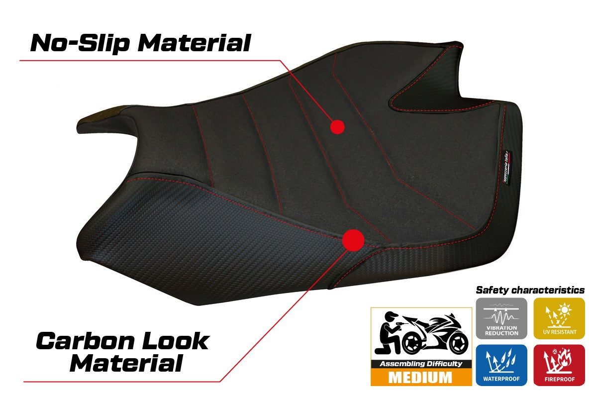 Seat cover compatible - Aprilia Tuono V4 2011-2020 - mod Tanami Ultragrip