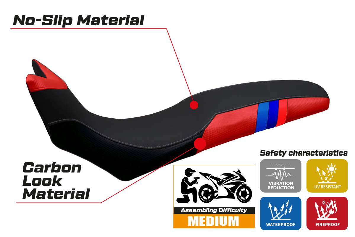 Seat cover compatible - BMW F 700/800 GS 2008 - 2018 - mod Barone Anniversary
