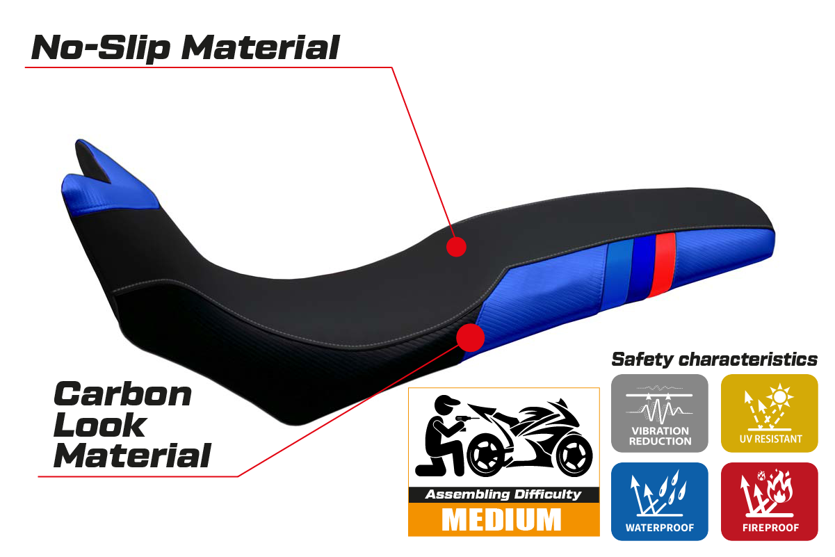 Seat cover compatible - BMW F 700/800 GS 2008 - 2018 - mod Barone Anniversary