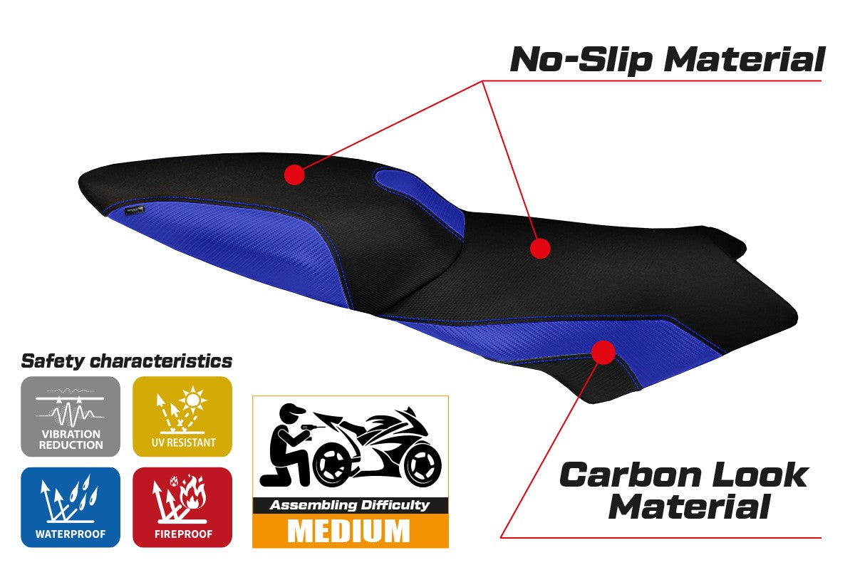Seat cover compatible - BMW K 1200 S 2004 - 2008 - mod Lariano 2