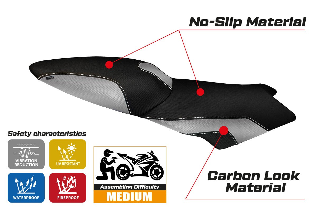 Seat cover compatible - BMW K 1200 S 2004 - 2008 - mod Lariano 2