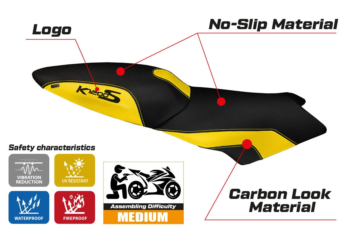 Seat cover compatible - BMW K 1200 S 2004 - 2008 - mod Lariano 2