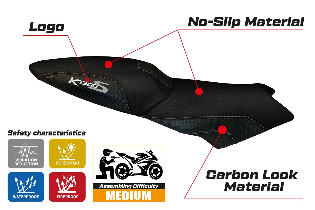 Seat cover compatible - BMW K 1300 S 2009 - 2016 - mod Lariano 2