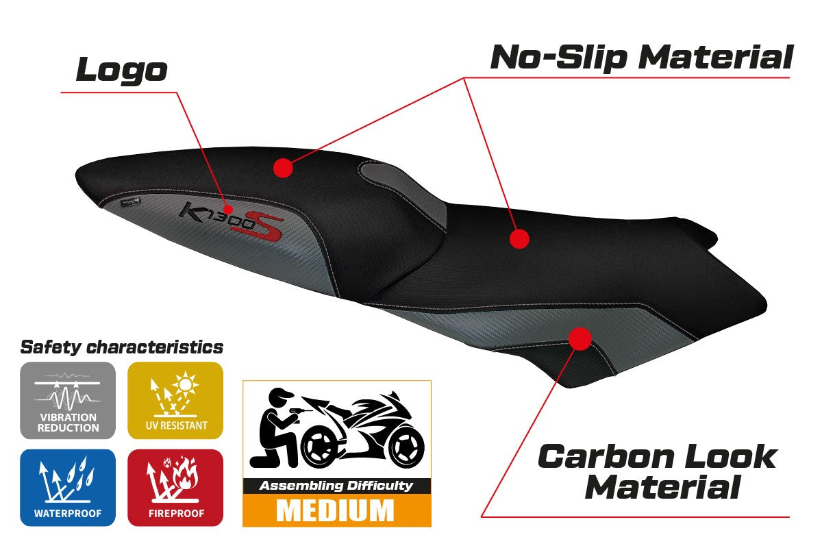 Seat cover compatible - BMW K 1300 S 2009 - 2016 - mod Lariano 2