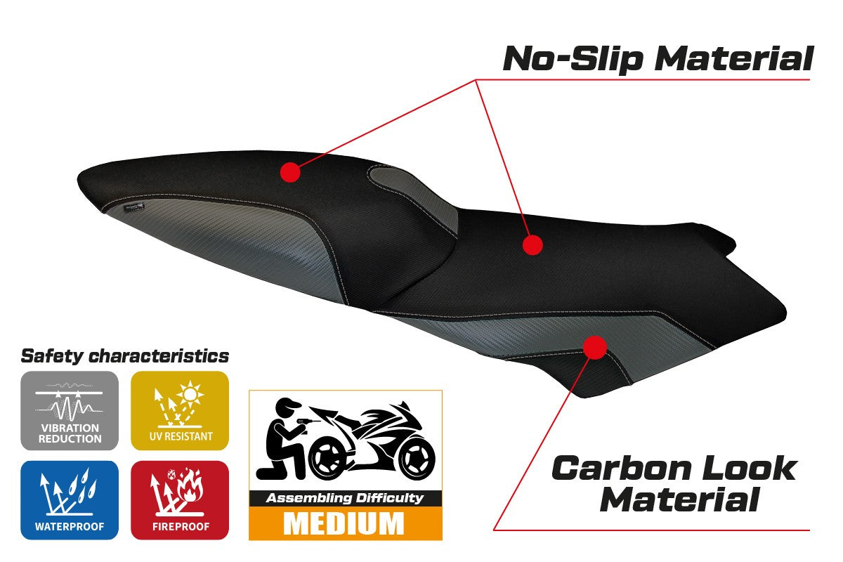 Seat cover compatible - BMW K 1300 S 2009 - 2016 - mod Lariano 2