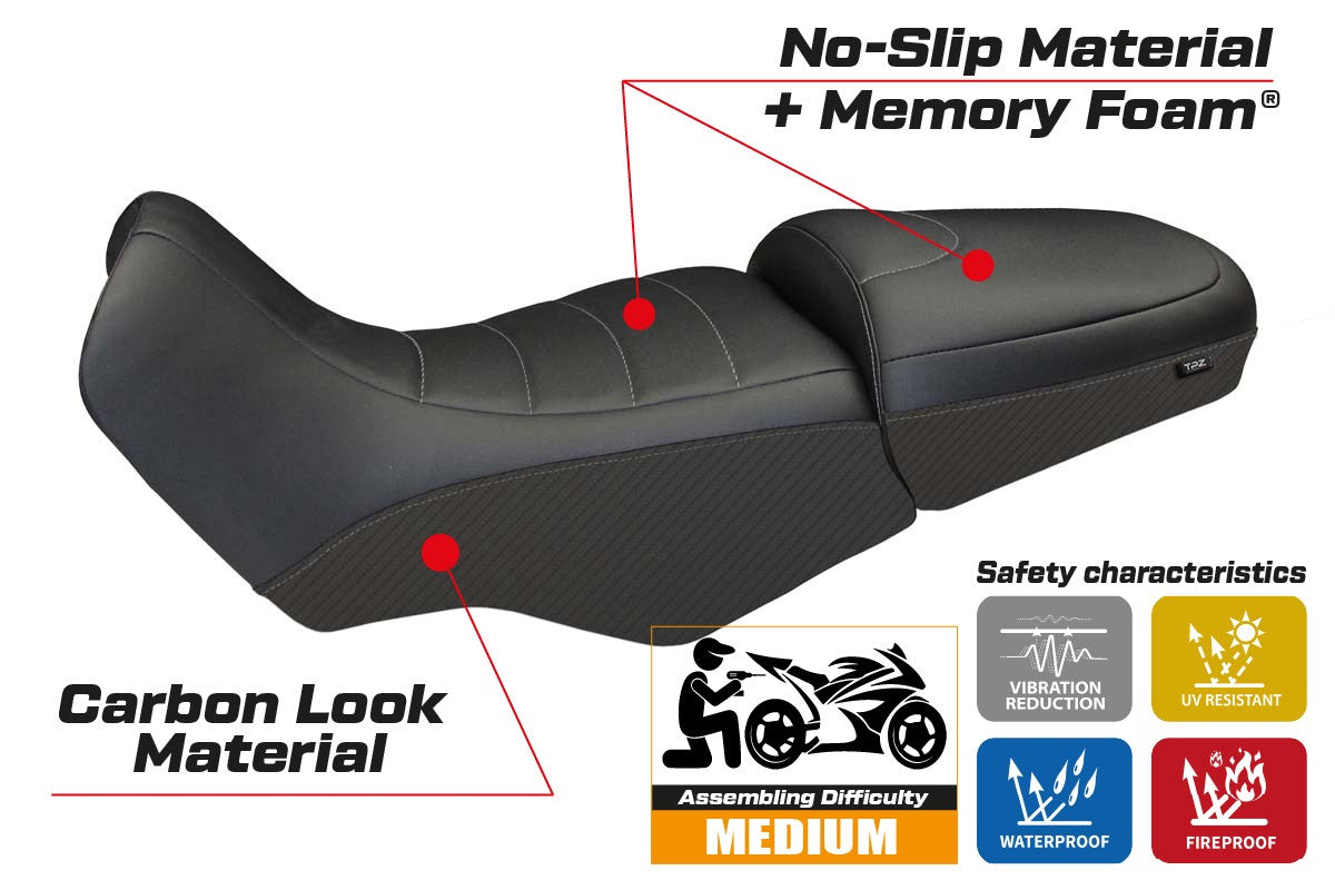 Seat cover compatible - BMW R 1100/1150 GS 1994 - 2003 - mod Firenze Carbon Color Comfort System