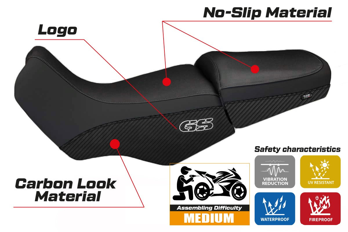 Seat cover compatible - BMW R 1100/1150 GS 1994 - 2003 - mod Livorno Carbon Color