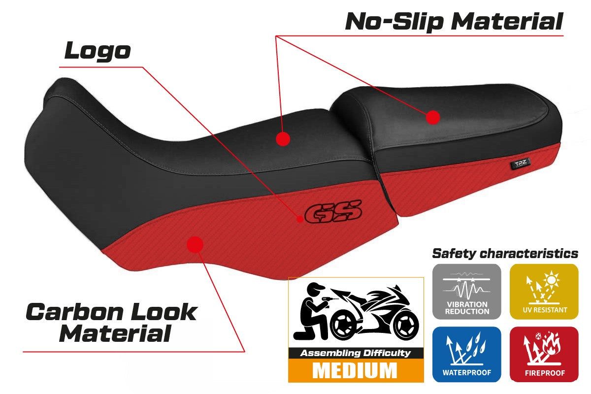 Seat cover compatible - BMW R 1100/1150 GS 1994 - 2003 - mod Livorno Carbon Color