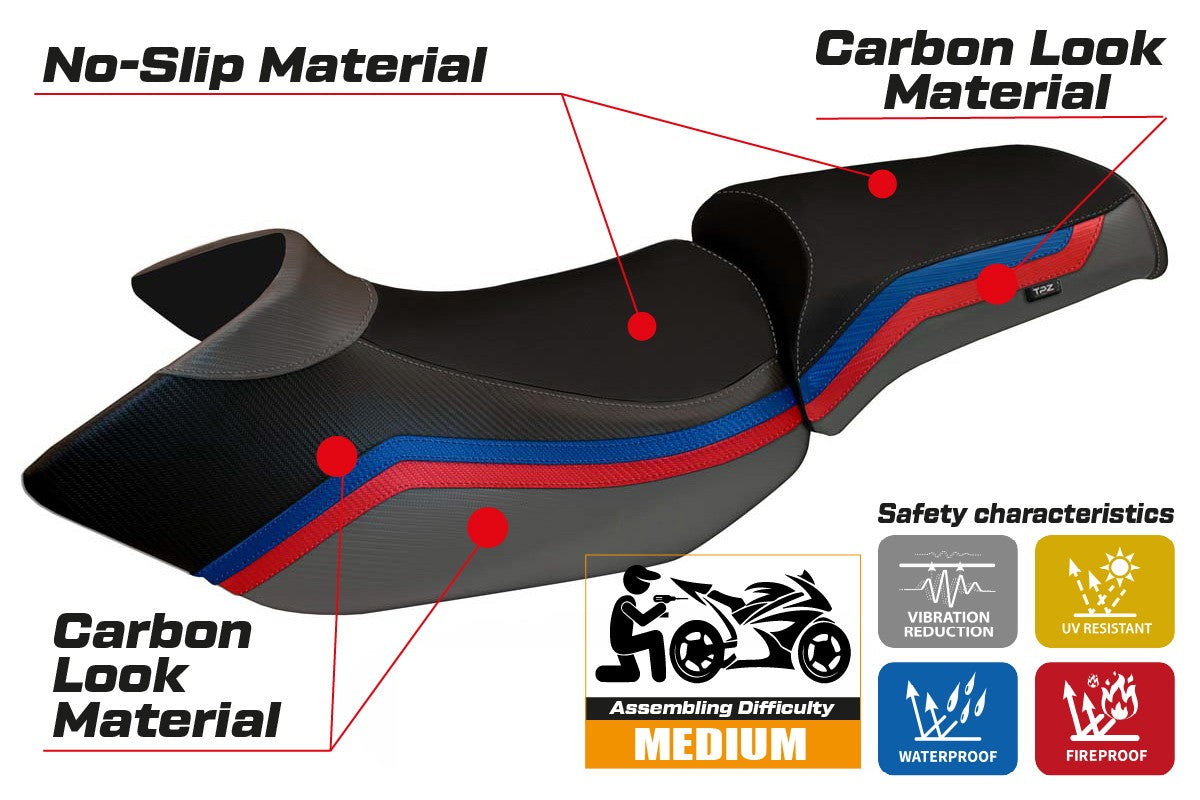 Seat cover compatible - BMW R 1200 GS 2005 - 2012 - mod Lione 1