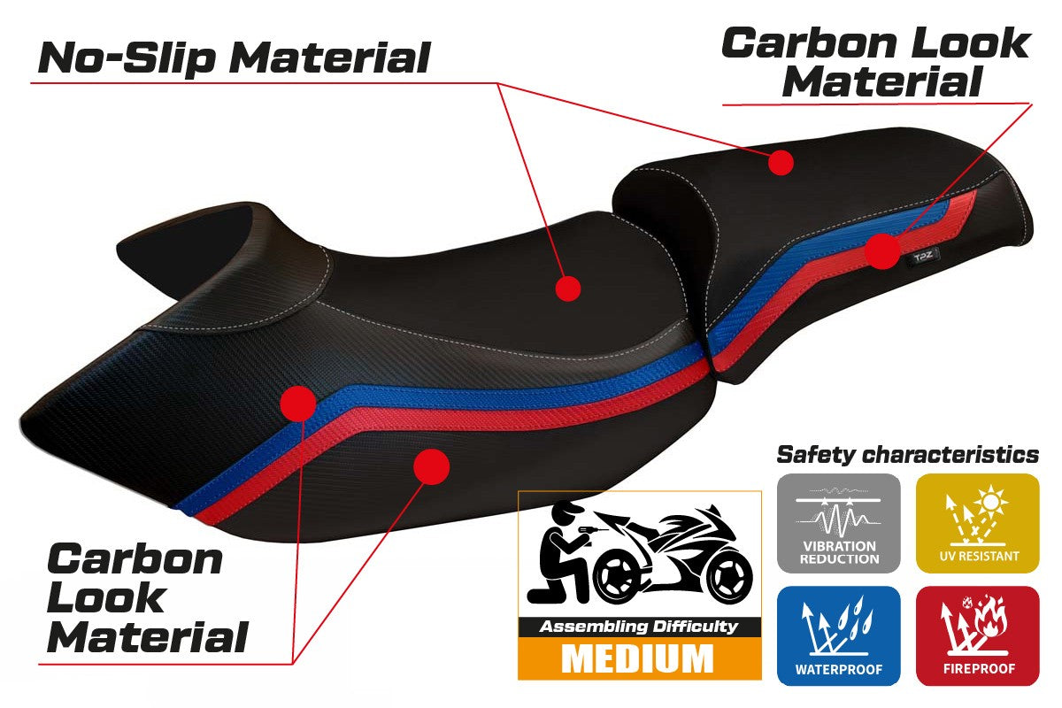 Seat cover compatible - BMW R 1200 GS 2005 - 2012 - mod Lione 1