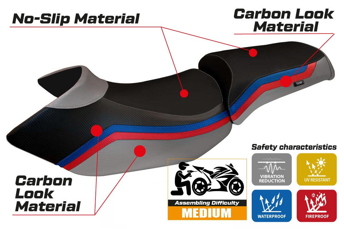 Seat cover compatible - BMW R 1200 GS 2005 - 2012 - mod Lione 1