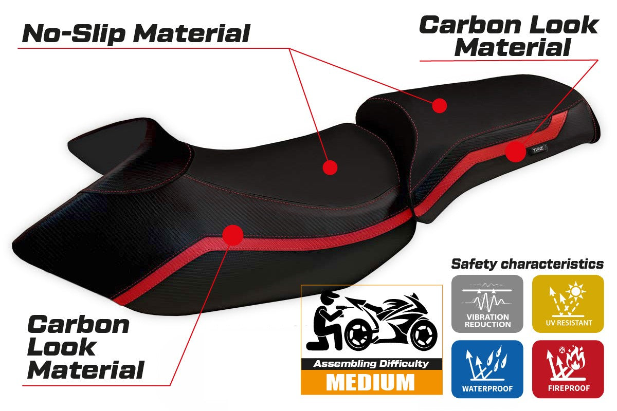Seat cover compatible - BMW R 1200 GS 2005 - 2012 - mod Lione 4