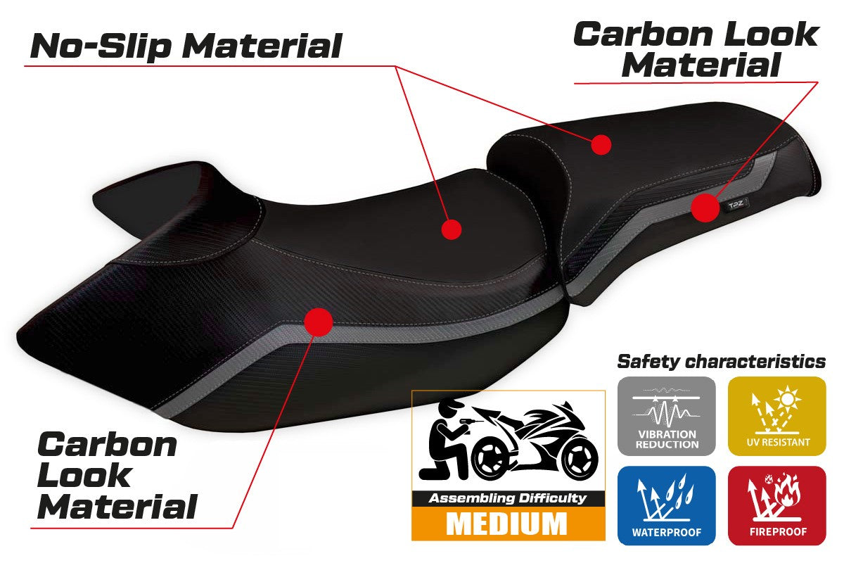 Seat cover compatible - BMW R 1200 GS 2005 - 2012 - mod Lione 4