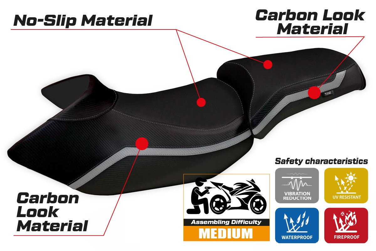 Seat cover compatible - BMW R 1200 GS 2005 - 2012 - mod Lione 4
