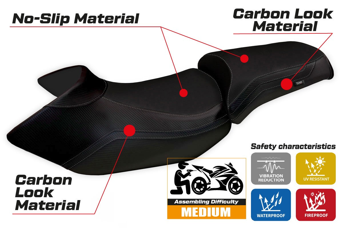 Seat cover compatible - BMW R 1200 GS 2005 - 2012 - mod Lione 4