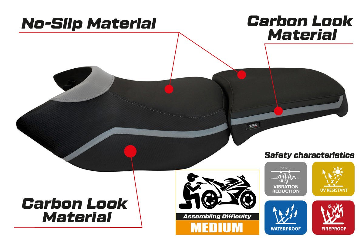 Seat cover compatible - BMW R 1200 GS Adventure 2006 - 2012 - mod Ionia 4