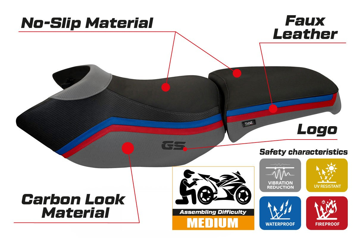 Seat cover compatible - BMW R 1200 GS Adventure 2006 - 2012 - mod Ionia 1