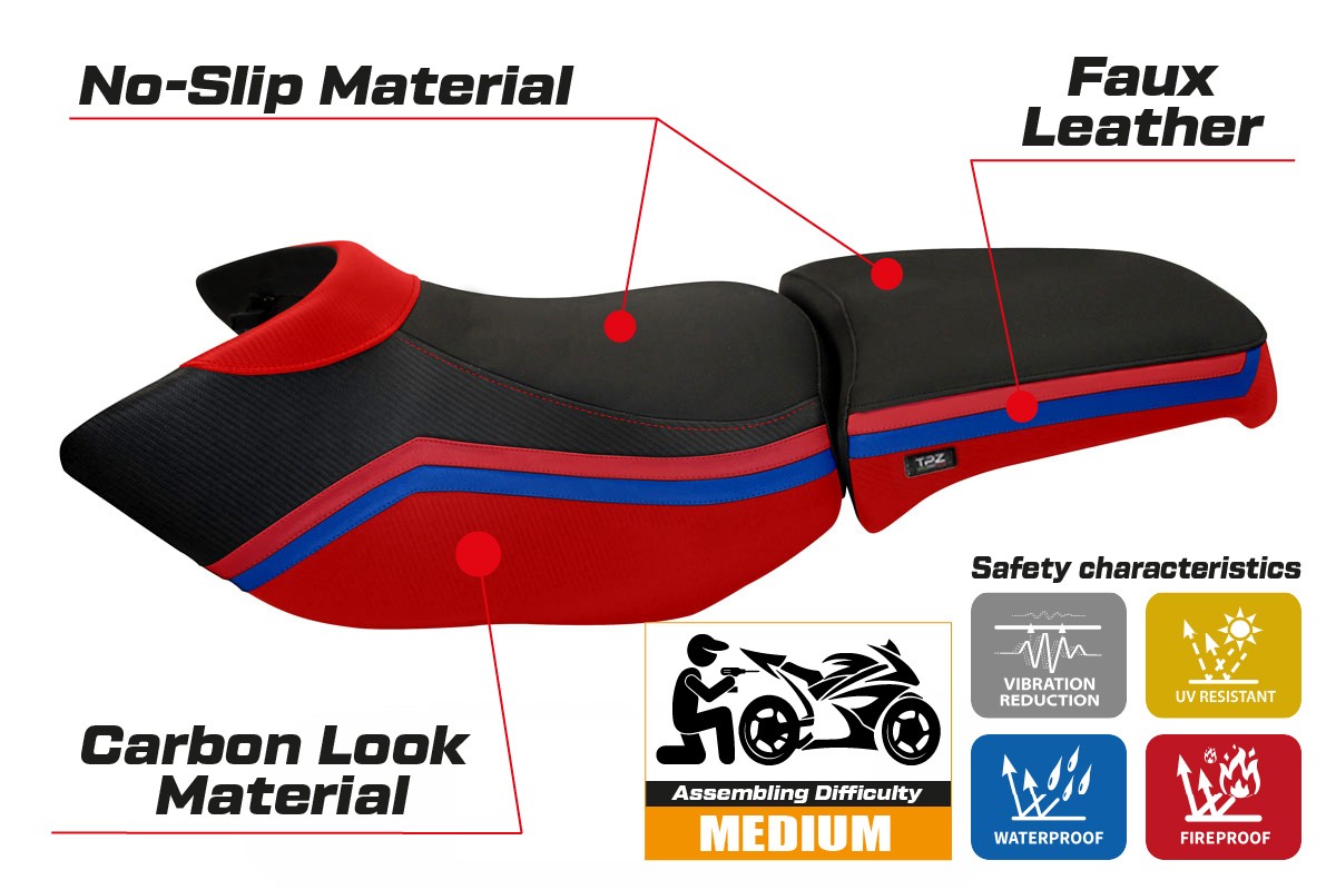 Seat cover compatible - BMW R 1200 GS Adventure 2006 - 2012 - mod Ionia 1